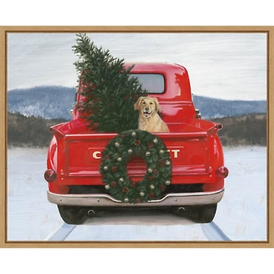 Christmas in the Heartland Framed Canvas Art Print