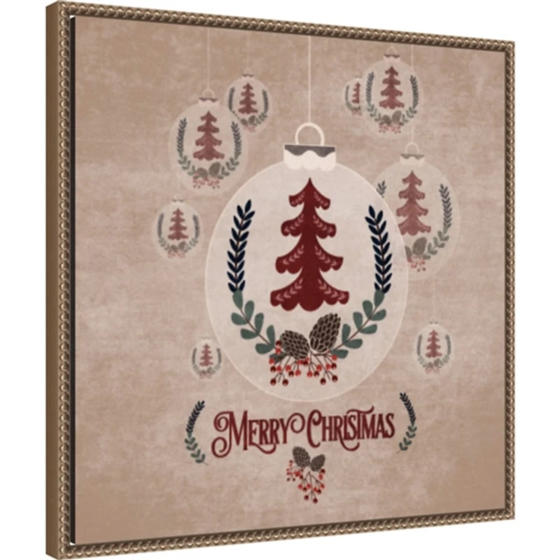 Christmas Ornament Framed Canvas Art Print