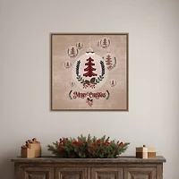 Christmas Ornament Framed Canvas Art Print