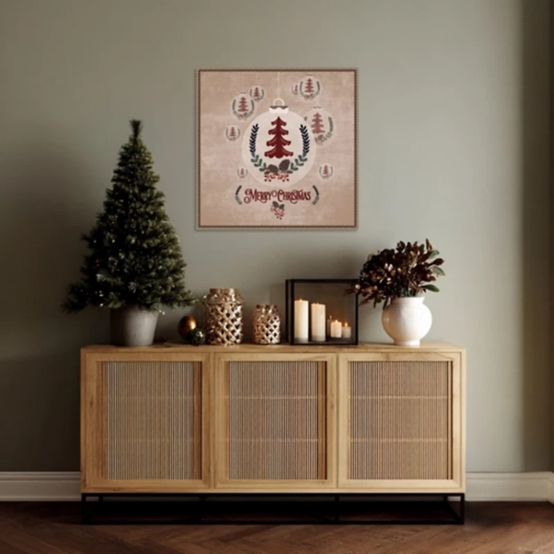 Christmas Ornament Framed Canvas Art Print