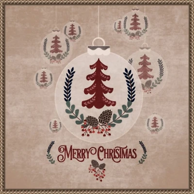 Christmas Ornament Framed Canvas Art Print