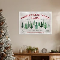 Christmas Tree Farm Sign Framed Canvas Art Print