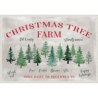 Christmas Tree Farm Sign Framed Canvas Art Print
