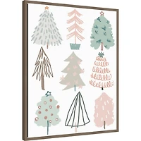 Christmas Tree Sketchbook I Framed Canvas Print