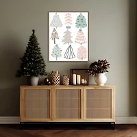 Christmas Tree Sketchbook I Framed Canvas Print