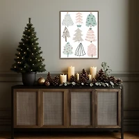 Christmas Tree Sketchbook I Framed Canvas Print