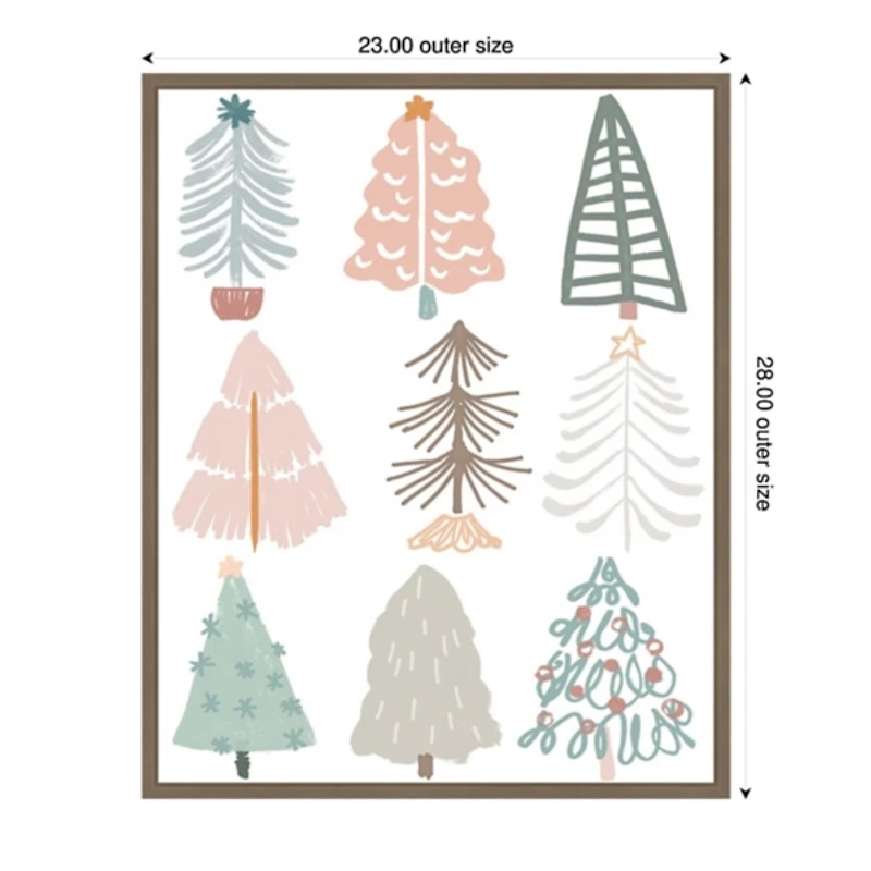 Christmas Tree Sketchbook II Framed Canvas Print