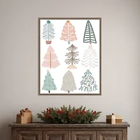 Christmas Tree Sketchbook II Framed Canvas Print