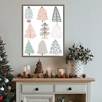 Christmas Tree Sketchbook II Framed Canvas Print