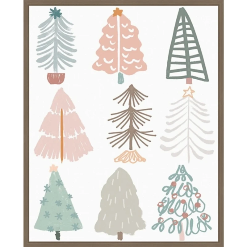 Christmas Tree Sketchbook II Framed Canvas Print