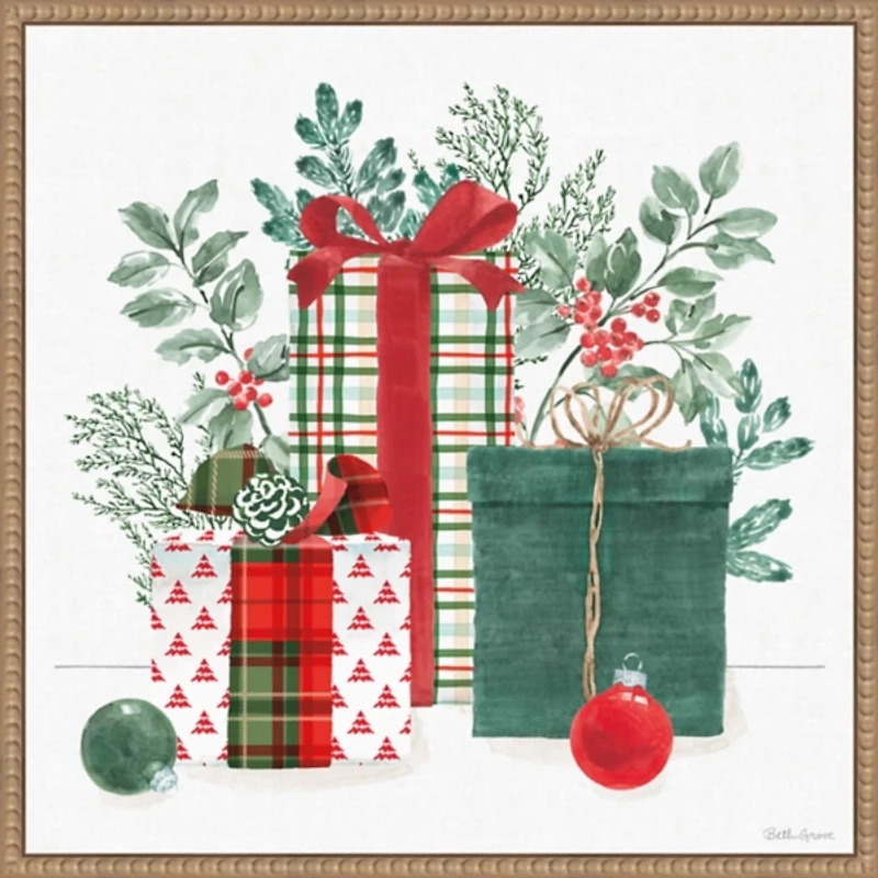 Classic Christmas II Framed Canvas Art Print