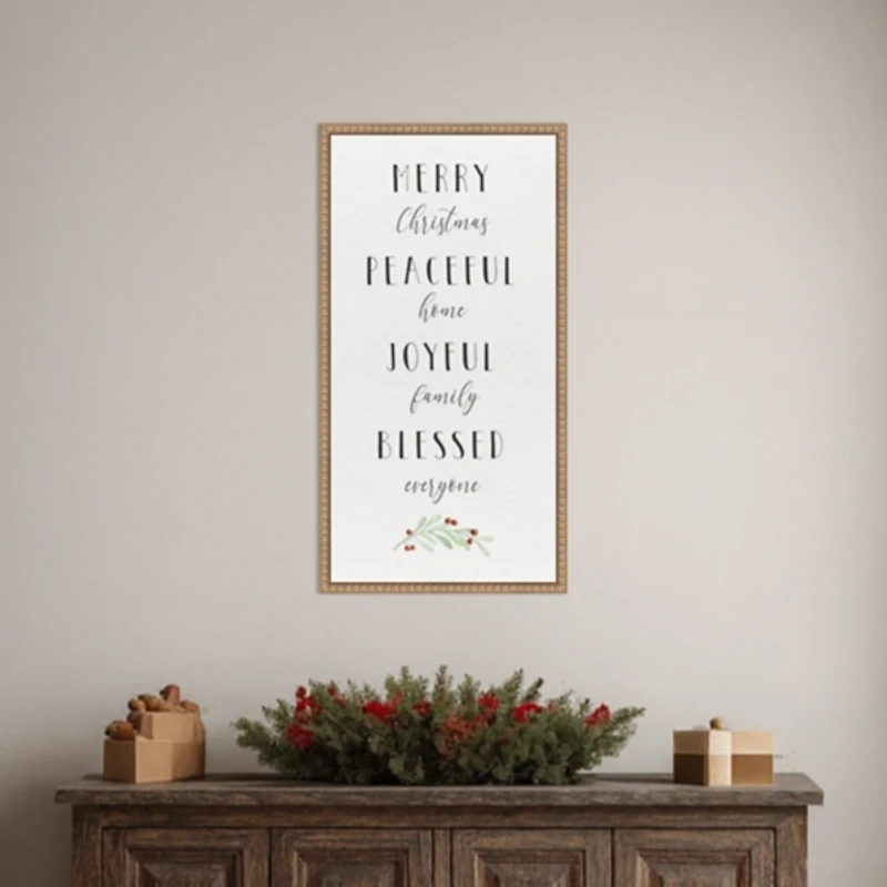 Cozy Christmas Framed Canvas Art Print