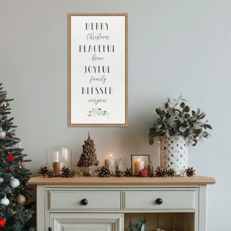 Cozy Christmas Framed Canvas Art Print