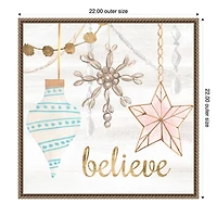 Elegant Ornaments I Framed Canvas Art Print