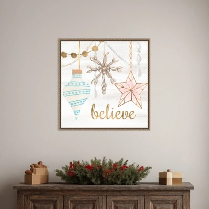 Elegant Ornaments I Framed Canvas Art Print