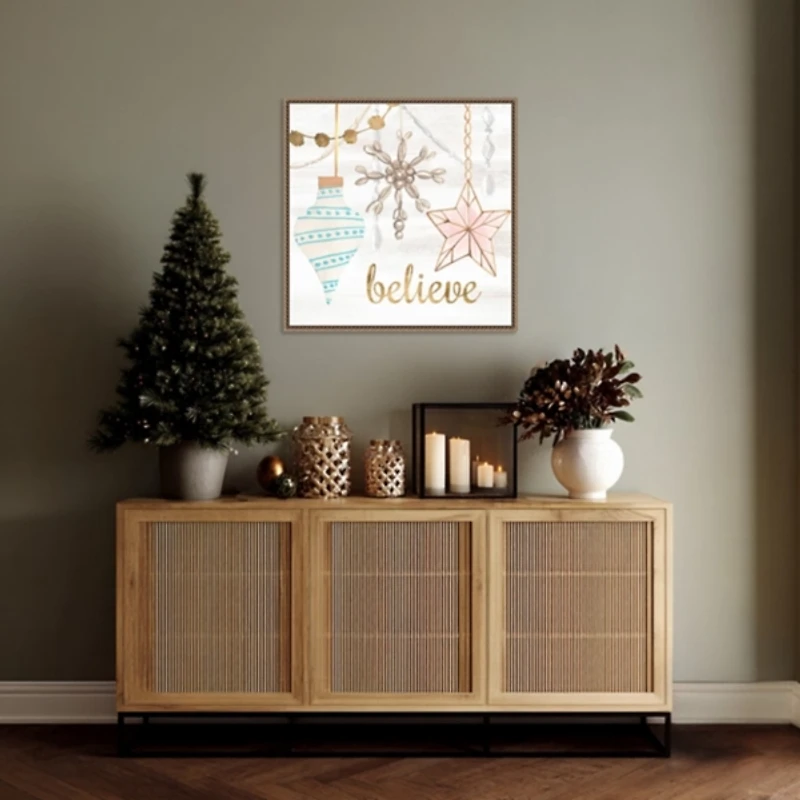 Elegant Ornaments I Framed Canvas Art Print