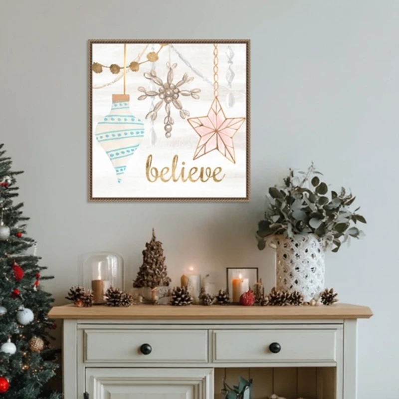 Elegant Ornaments I Framed Canvas Art Print