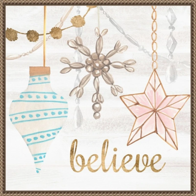 Elegant Ornaments I Framed Canvas Art Print