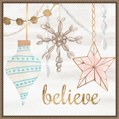 Elegant Ornaments I Framed Canvas Art Print