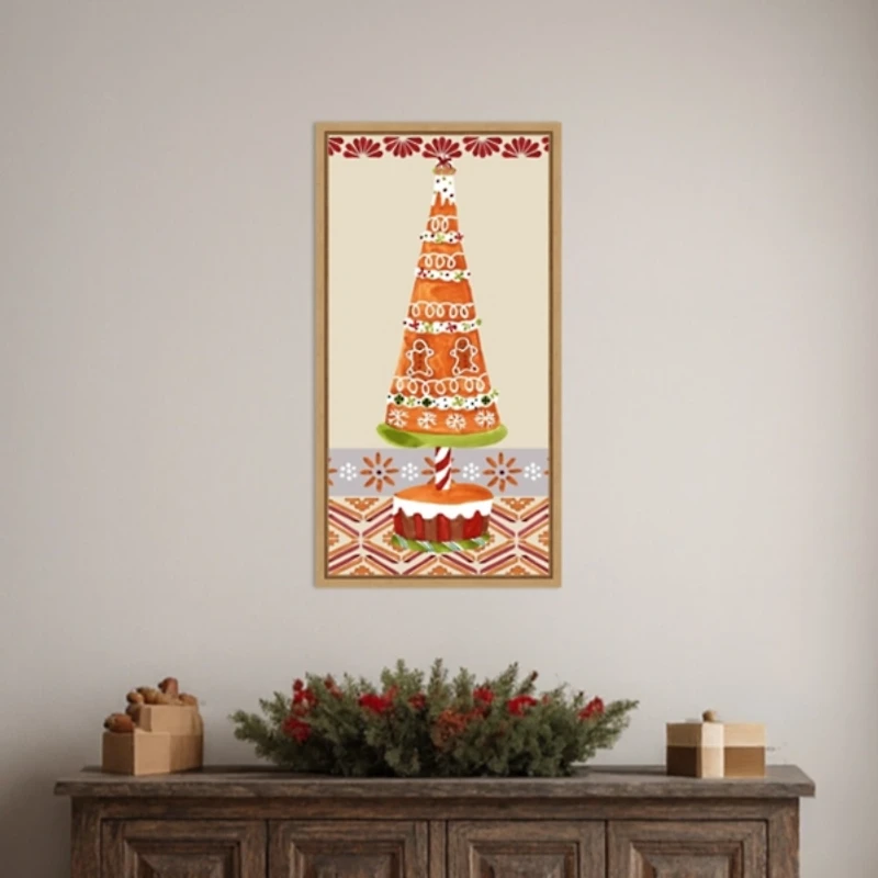 Gingerbread Wonderland II Framed Canvas Art Print