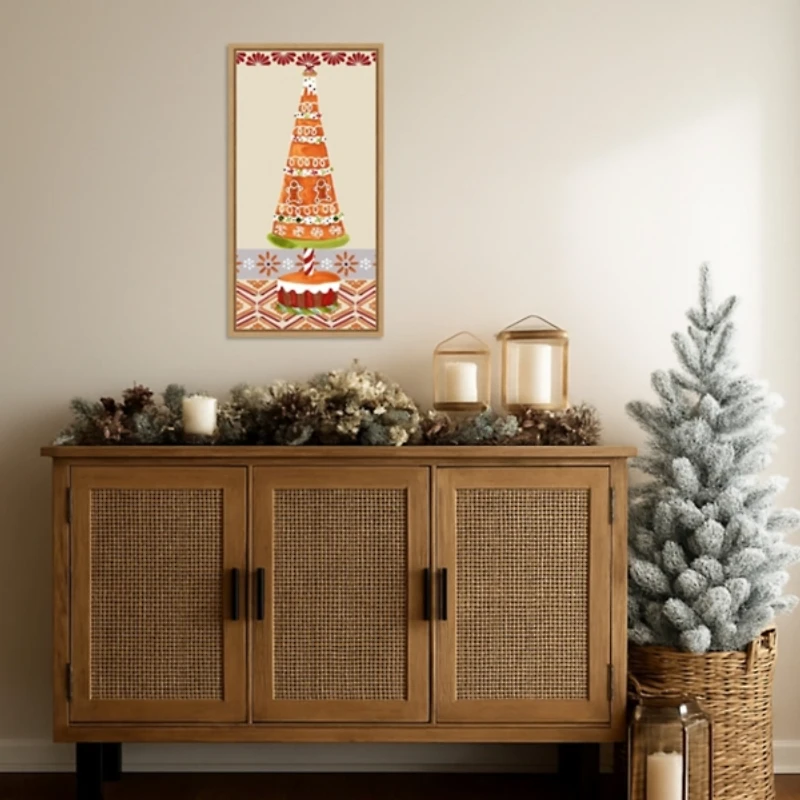 Gingerbread Wonderland II Framed Canvas Art Print