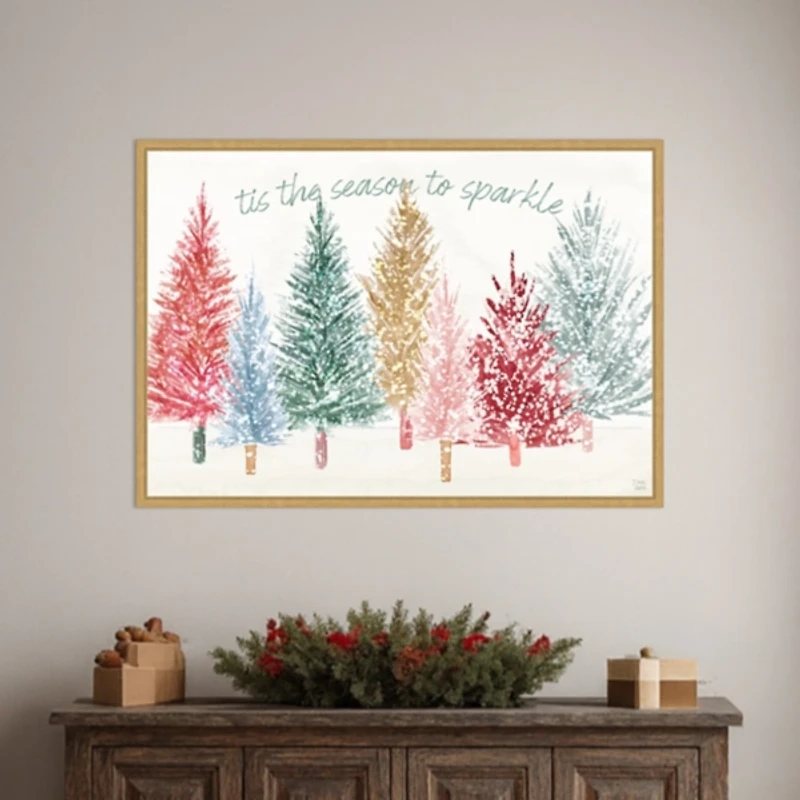 Holiday Sparkle I Framed Canvas Art Print
