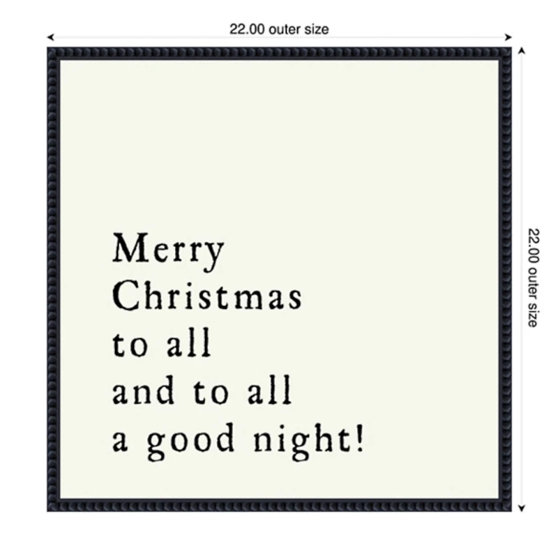 Merry Christmas to All Framed Canvas Art Print