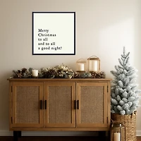 Merry Christmas to All Framed Canvas Art Print