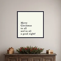 Merry Christmas to All Framed Canvas Art Print