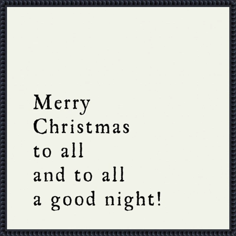 Merry Christmas to All Framed Canvas Art Print