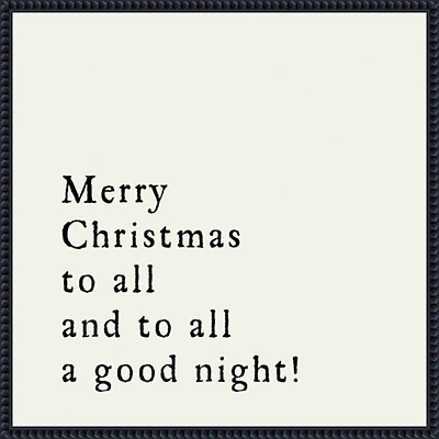 Merry Christmas to All Framed Canvas Art Print