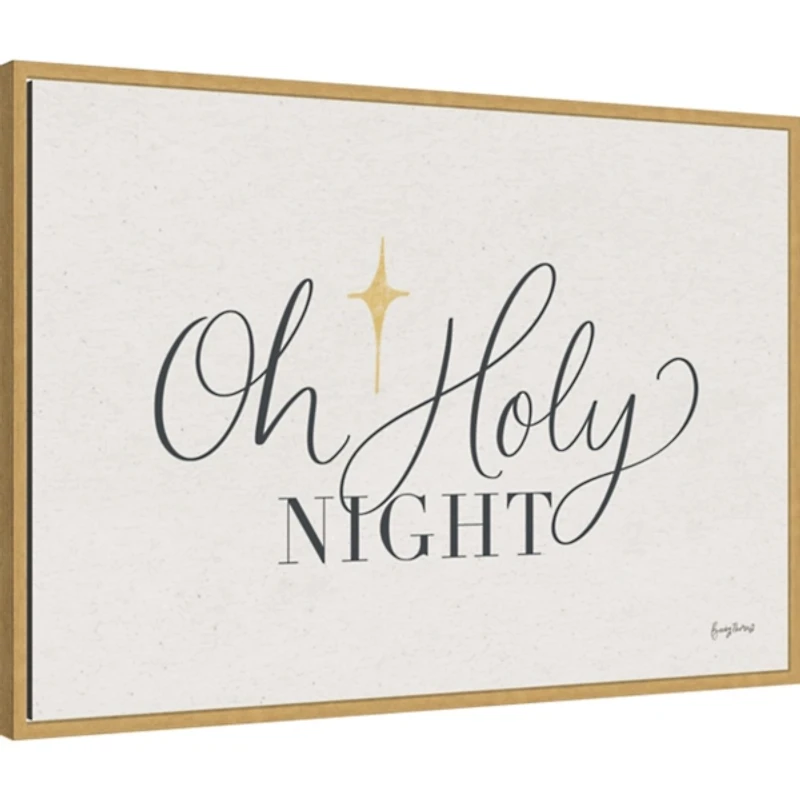 Oh Holy Night Framed Canvas Art Print