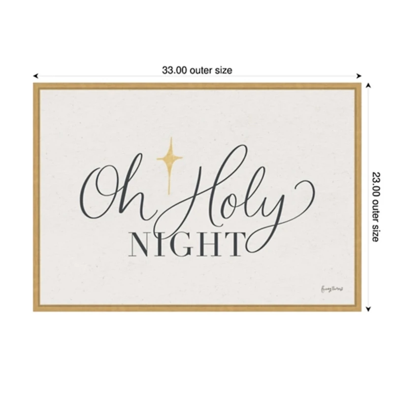 Oh Holy Night Framed Canvas Art Print