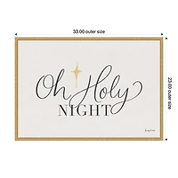 Oh Holy Night Framed Canvas Art Print