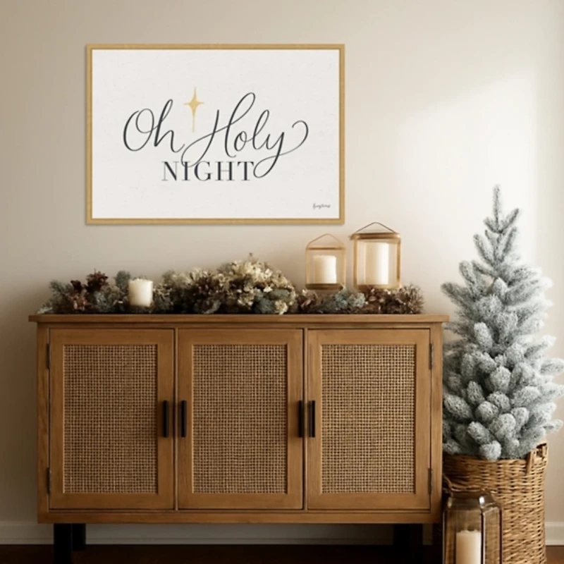 Oh Holy Night Framed Canvas Art Print