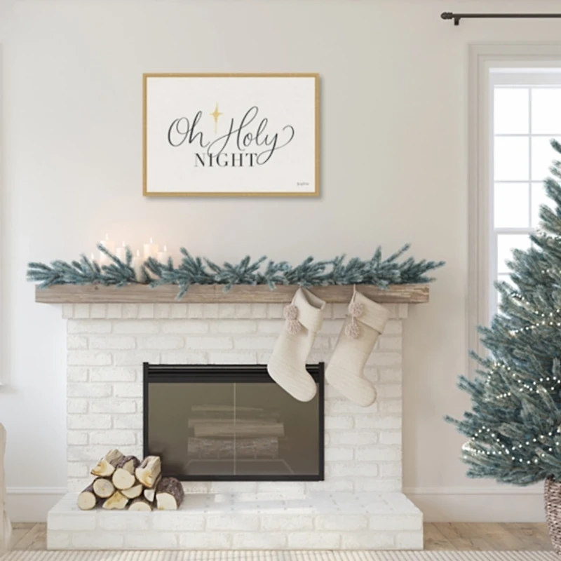 Oh Holy Night Framed Canvas Art Print