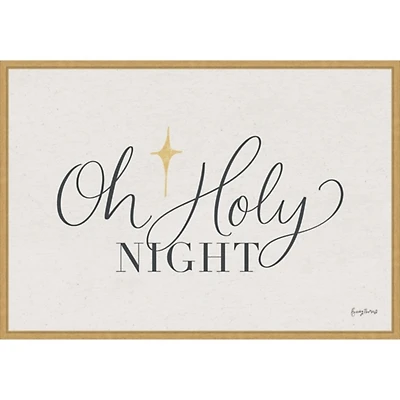 Oh Holy Night Framed Canvas Art Print