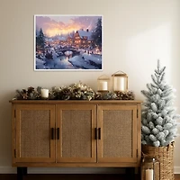 Christmas Village Framed Canvas Wall Print
