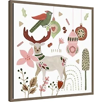 Reindeer Wishes Framed Canvas Art Print