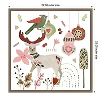 Reindeer Wishes Framed Canvas Art Print