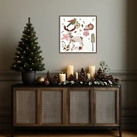 Reindeer Wishes Framed Canvas Art Print