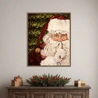 Secret Santa Framed Canvas Art Print