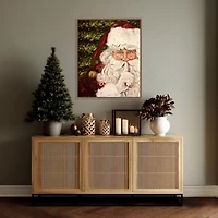 Secret Santa Framed Canvas Art Print