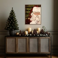 Secret Santa Framed Canvas Art Print