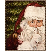 Secret Santa Framed Canvas Art Print