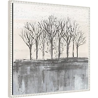 Trees at Dawn II Framed Canvas Art Print