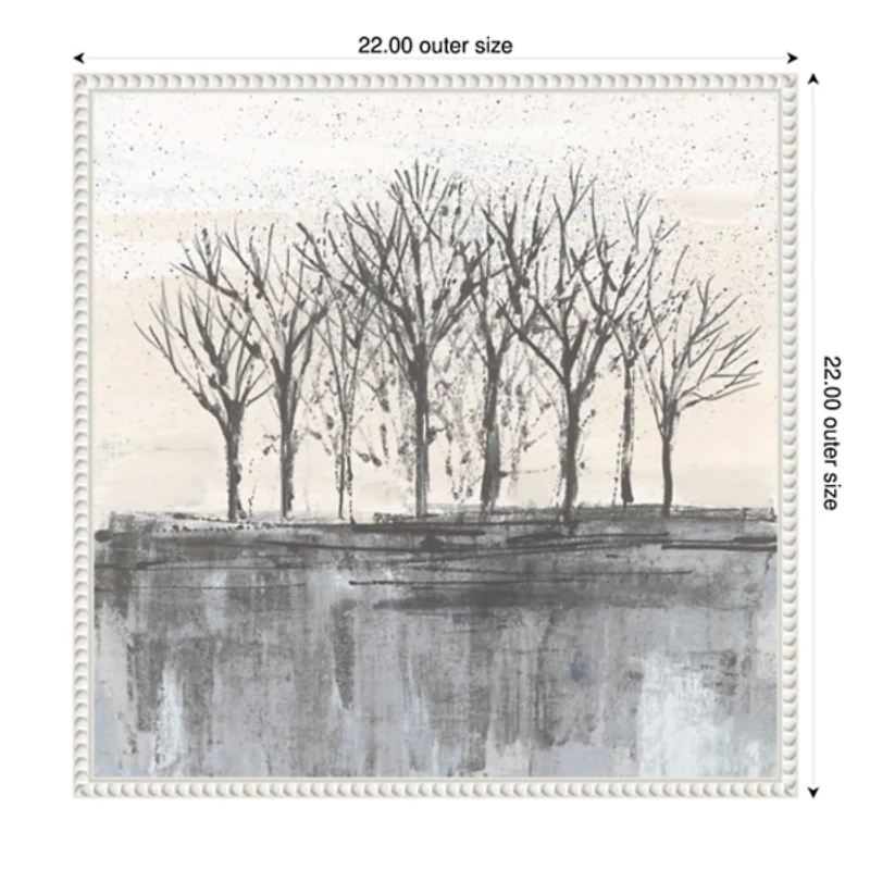 Trees at Dawn II Framed Canvas Art Print