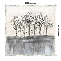 Trees at Dawn II Framed Canvas Art Print