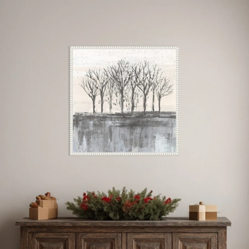 Trees at Dawn II Framed Canvas Art Print