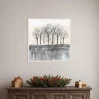 Trees at Dawn II Framed Canvas Art Print